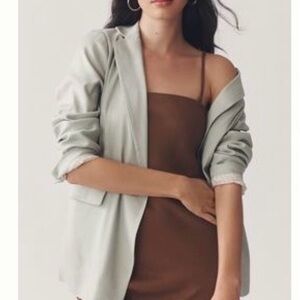 NWT The Tessie Blazer by Maeve: Linen Edition Powdered Sage